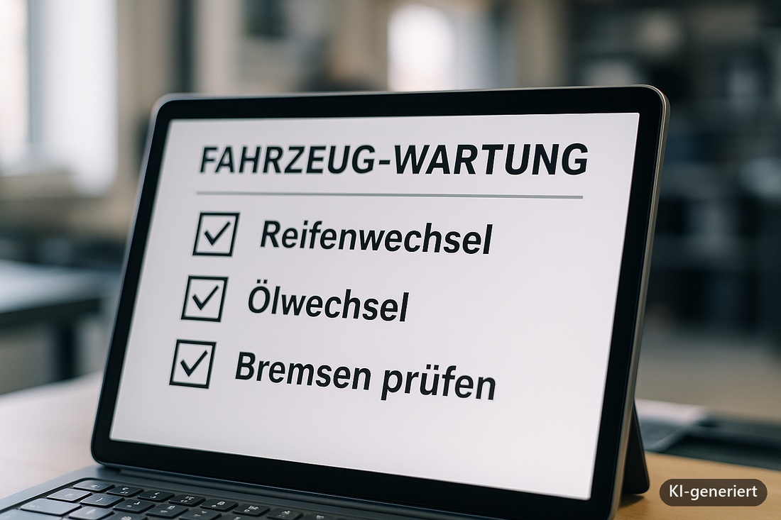 Wartungsplanung Fuhrpark: Digitale Intervalle für KMU (KI-generiertes Symbolbild)